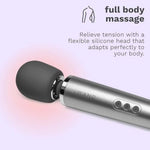 Wand Massager Rechargeable 10-Speed With 20 Vibration Patterns, Vibrator Wand - Grey