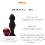 Sex/Adult Toys Xl Butt Plugs - 100% Ultra-Premium Super Soft Silicone Matte Finish Anal Safe, Personal Massager & Harness Compatible For Men, Women, Couples (Piggy, Onyx)