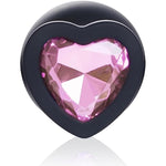 3 Pcs 3 Sizes Silicone Anal Plugs, Jeweled Butt Plug, Anal Trainer Toys, Heart Butt Plugs, Pink