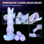 Dragon Dildo Pneumatic Monster Ovipositor With 5 Eggs, 8.1Inch Silicone Ovipositing Tentacle Dildo Inflatable Anal Plug Adult Sex Toys For Women G Spot And Men