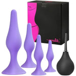 Anal Plug Sex Toys, 5Pcs Sex Anal Toys Silicone Butt Plug Training Kit For Adult Sex Toys & Games Women Male And Beginners (Purple)