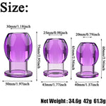 3Pcs Silicone Butt Plug Hollow Anal Plug Set With Lid Leakage Prevention Liquid Anus Peep Plug Kit Adult Sex Toy For G-Point Massage Butt Plug