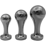 Anal Plug Trainer Set 3Pcs - Stainless Steel Expanding Butt Plug Kit For Adult Anal Toys, Gradual Sizing With Comfort Design For Men Women (Gun Black)