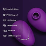 Sucking Vibrator Women Sex Toy - Rose Stimulator Clitoris Vibrator, Wide Opening Sucker Nipple Toys For Pleasure, Clitoral Suction Vibrator With 6 Modes, Mini Vibrator Female Couples Sex Toys, Violet
