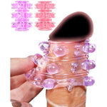 2 Pcs Silicone Penis Sleeve Girth Enhancer Sleeve,With Large Particles For Men Erection Penis Enlarger,Cock Rings For Men Delay Ejaculation,Vagina Toy For Couples Sex Adult Sex Toys For Couples