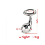 Massage Pure G Spot Double Head Anal Plug Stainless Steel Pleasure For Male Female Couple Masturbation Stick Anal Sex Toy 3.74 Inch