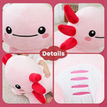 Giant Axolotl Stuffed Animals, Big Axolotl Plush, Large Plush Toys For Kids &Adults, Pink