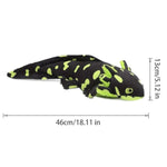 Black & Green Realistic Axolotl Plush Toy 18", Soft Salamander Stuffed Animal, Unique Amphibian Plush, Creative Room Décor, Ideal Presents For Kids Animal Lovers Birthday Christmas