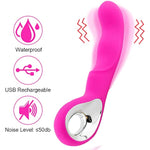 10 Mode Vibration 5V USB Rechargeable Adult Stimulator Toy Sex Vibrator Sex Toys Wand Massage Silicone G Spot Stimulate Vibrator, Pink