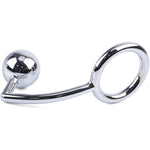 Stainless Steel Ball Anal Plug Metal Lock Ring For Men'S Adult Sex Toys Male Anal Plug Pleasure Toys Accessories(L)