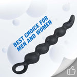 Anal Beads Liquid Silicone Anal Toy With Pull Ring, 9 Inch Long & Flexible Anal Plug Sex Toys With 5 Progressive Beads, G-Spot Stimulator Adult Anal Toy For Men Women