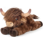 Highland Cow Stuffed Animals, Microwavable Stuffed Animal Adorable Fluffy Highland Cow Plush For Warmth Comfort, Heatable Coolable Lavender Scent Toy, Cute Soft Plushies Gift For Kid Boys Girl & Adult