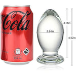 Glass Anal Plug Bomb Butt Plug Trainer G-Spot Prostate Massage Sex Toy For Men Women Vaginal Anal Play (M)