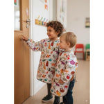 Kids Art Smock Waterproof Toddler Painting Apron Long Sleeve Adjustable Neck Reusable Washable