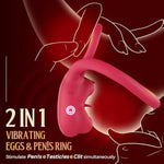 Sobtik Sex Toys Vibrating Cock Ring Vibrator - Sex Toys For Men Penis Ring Clitoral Stimulator With Licking Mouth Pleasure, Couples Adult Sex Toy For Men Women, 9 Vibrations For Male Female Womens