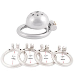 Metal Chastity Device Male Comfortable Virginity Lock Chastity Belt With Small Cage C245 (1.77 Inch / 45Mm)