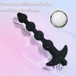 3 In 1 Vibrating Anal Beads Butt Plug With 10 Vibration Modes, Flexible Silicone Graduated Breasts Clitoris Vagina Prostate Massager ; Removable Bullet Vibrator Waterproof Anal Sex Toy For Unisex