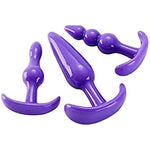 Lh- 6-Piece Purple Silicone Multiple Shapes Anal Toys Anal Plug Training Set - Ergonomic Design, Flared Base, for Ultimate Sensation Pleasure Collection for Beginners to Advanced Users