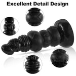10.43'' X 3.15'' Super Huge Thick Wide Girth Anal Plug Butt Plugs, Anus Opening Trainer Butt Stretcher Sex Toy With Suction Cup Hands-Free Play 6 Balls G-Spot Dildo For Women Men
