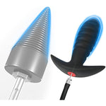 Liquid Silicone Inflatable Butt Plug, Threaded Drill Bit Anal Plug With Air Pump, Waterproof Easy To Anal Sex Toys For Women Men Couples