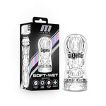 Blush M For Men 6.75" Magnifier Self-Lubricating Masturbator, Multiple Pleasure Chambers, Perfectflo Mimics Blowjbs, Ultra Soft Squeezable Realistic Pussy Stroker - Pocket Adult Sex Toy Men - (Clear)