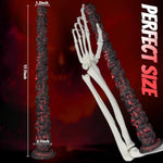 17.7 Inch Monster Dildo, Huge Fantasy Dildos With Skull, Long Anal Plug With Strong Suction Cup For G Spot Play, Silicone Anal Beads Butt Plug For Challenger, Adult Sex Toy For Men & Women,