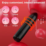 Mini Bullet Vibrator - 10 Modes For G Spot & Clitoral Stimulation, Pleasure For Female & Couples, Discreet, Black, Rechargeable, Portable, Waterproof, Suitable For Games, Travel