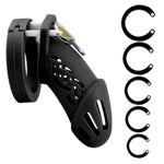 Male Silicone Chastiy Cock Cage, Lightweight Large Chastity Device For Male Penis Exercise With 5 Active Size Rings & 3 Key, Bondage Gear & Accessories Sex Toys For Men Female Adult Toy