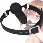 Silicone Realistic Dildo Open Mouth Gag Penis Mouth Ball Gag Deep Throat Plug Adult Bondage Restraints Bdsm Sex Toys
