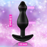 Anal Plug, Silicone Butt Plug Anal Beads For Comfortable Long-Term Wear Prostate Massager Sex Toy With Narrow Flared Base & Long Neck For Men Women (S)