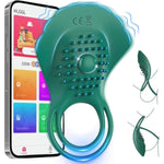 Vibrating Cock Ring Mens Sex Toys With Clitoral Stimulator, Penis Ring Cockring Prostate Vibrator Male Couples Sex Toy With 10 Vibration Mode, App Remote Control Penis Vibrator Adult Sex Toys & Games