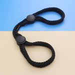 Adjustable Double Loop Bondage Rope, Black Cotton, Adult Restraint Accessory