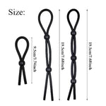 Adjustable Penis Ring Set,Silicone Beaded Penis Rope,3 Pcs Different Sizes For Male Lock Loop Enhancing Tie,Stretchy Lasso Delay Trainer Adult Sex Toys For Men Or Couple Game Tools Gift
