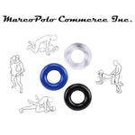 Marcopolo Power Beaded Cock Rings In 3 Sizes - Smooth Stretchy - Great Fit - Enhanced Stamina - Male Enhancement Sex Toy For Men & Couples - 100% Phthalate Free - Assorted 3 Pack