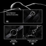 Neck To Wrist Bondage Restraints Handcuffs Collar Set Behind Back Handcuffs Waist Belt Adjustable Leather Cuffs For Adult Woman Men Sm Games