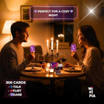 Wipipia Couples Card Game – 300 Prompts – 3 Categories – Interactive Date Night Game For Couples – Valentine’S Fun Conversation And Dare Cards To Play, Connect & Be Surprised
