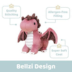 Fire Dragon - 11.5" Cute Stuffed Animal Plush Toy - Adorable Soft Dragon Toy Plushies And Gifts - Perfect Present For Kids, Babies, Toddlers - Draggi