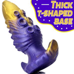 Anal Plug Butt Plug With Safe T-Base Mixed-Color Silicone Prostate Massager Monster Dilator With Multiple Textures Sex Toy For Women Men Masturbation (S)