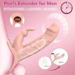Vibrating Strap On Dildo Harness Penis Sleeve Extender Adult Toys With 10 Vibration Modes App Remote Control Lesbian Vibrator With 5.8 Inch Hollow Dildo Rabbit Vibrators Couples Sex Toys For Women