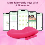 Adult Sex Toys App Remote Control Wearable Panty Vibrator, Butterfly Vibrator Sex Toys With 9 Vibration, Waterproof Rechargeable Clitoral Stimulator For Women(Rose)
