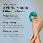 goop Wellness Viva La Vulva Vibrator | Discreet Massager for Clitoral Stimulation | 3 Intensities & 7 Vibrating Patterns | Rechargeable & Water Resistant | Phthalate, Latex, & BPA Free