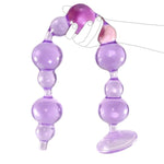 25.2Inch Super Long Anal Bead Butt Plug, Flexible Anal Plug Dildo Anus Dilator Prostate Massage Vaginal Stimulation, Adult Sex Toys For Men Women Couple (Purple)