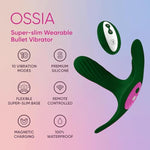 Ossia Wearable Bullet Vibrator For Women - Discreet Panty Vibrator Sex Toy For Adults, Slim & Flexible Base, 10 Vibration Modes & Boost Mode, Waterproof, Remote-Controlled Travel Adult Toys (Pink)