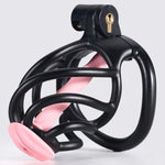 Male Chastity Cage, Small Chastity Device With 5 Sizes Rings And Urethral Sound For Man Penis Exercise Bondage Gear & Accessories Lightweight Adult Sex Toys Hollow Design (Tight Size - Black)