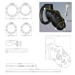 Male 3D Cock Cage Set With 4 Cock Rings, Silicone Urethral Plug Dilator, Chastity Belt And Metal Anal Plug Buttplug, Large Chastity Cage Device Sex Toys For Man Gay Couple (Cage Set)