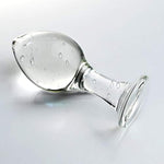 Glass Anal Butt Plug, Crystal Anal Trainer Sex Toys With Long Neck, 4.26 X 1.73 Inch Unisex Bum Plug For Men Women