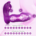 With Remote Control Thrusting Dildo Butterfly Clitoral Vibrator, Adult Sex Toys G-Spot Stimulator, Anal Vaginal Wearable Rabbit Panty Vibrator, 10 Vibration Modes For Women And Couples