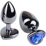 Heart Shaped Stainless Steel Anal Butt Plugs Anal Trainer Sex Toys, Personal Massager