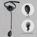 Mouth Gag Silicone Inflatable With Adjustable Elastic Belt,Bondage Gags With Locking For Adults Couples,Sex Toys Balls Bdsm Adult Restraints Kit