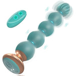 Vibrating Anal Beads Butt Plug Vibrator Anal Toy For Men And Women, 10 Vibration Modes Prostate Massager Male Vibrator Remote Control Bullet Vibrator G Spot Stimulor Adult Sex Toys Couple Play (Green)